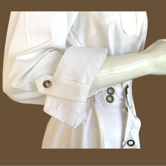 EDWARD WHITE COTTON BUTTON DOWN SHIRT DRESS. WOMEN’S SIZE MEDIUM - Picture 6 of 8